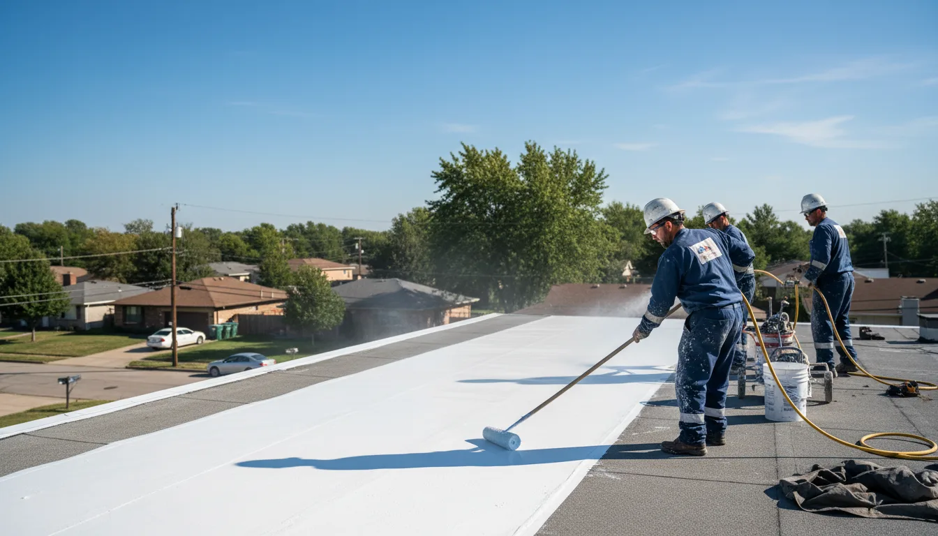 Commercial roof coating in Dorsey, IL near me